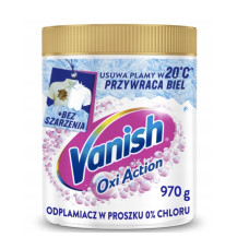 Кисневий плямовивідник Vanish Oxi Action Crystal White для білих тканин, 970 г